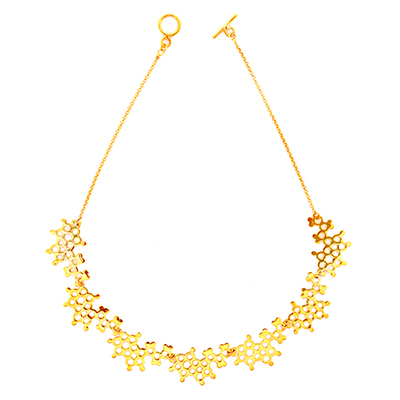 serotonin necklace gold